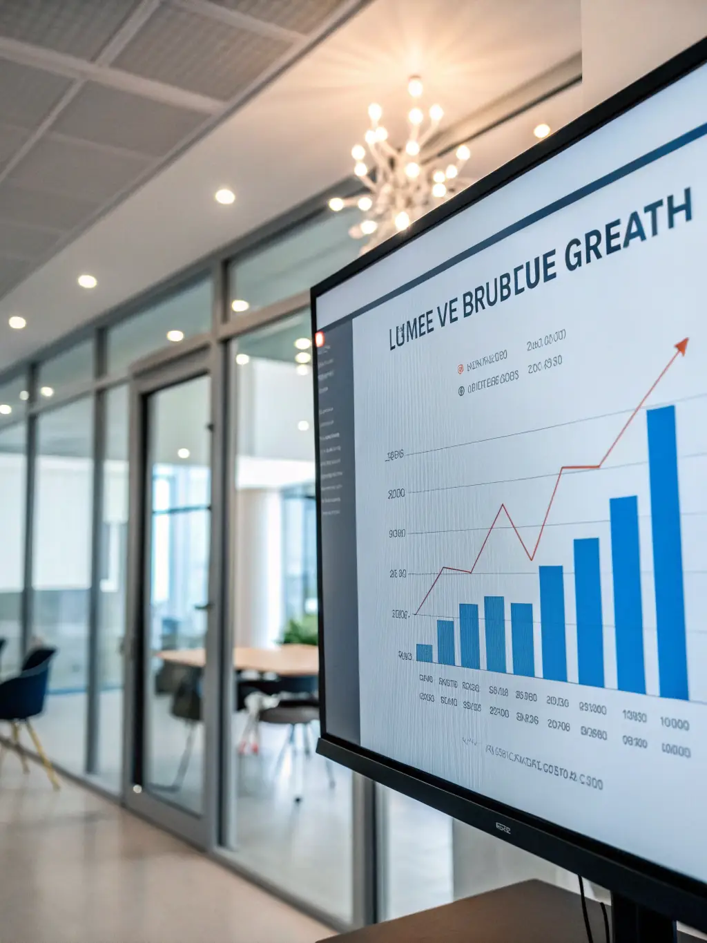 A graph showing revenue growth trending upwards, with a team celebrating success in the background, highlighting the impact of effective revenue strategies.
