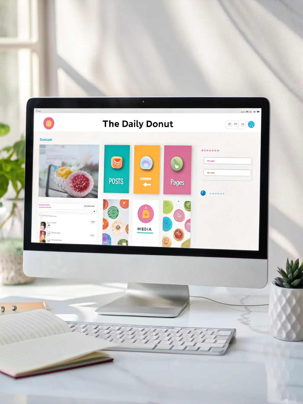 A visually appealing blog post draft in a content management system, featuring engaging headlines, subheadings, and multimedia elements, illustrating the process of content creation.